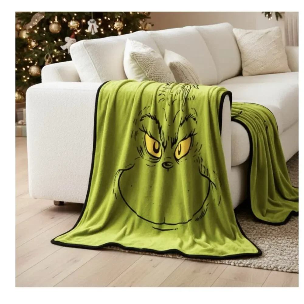 Dr Seuss The Grinch Throw Blanket 46x60 Soft Fleece Christmas